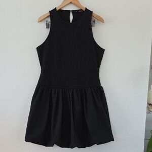 NWOT Mango Bubble Skirt Black Dress